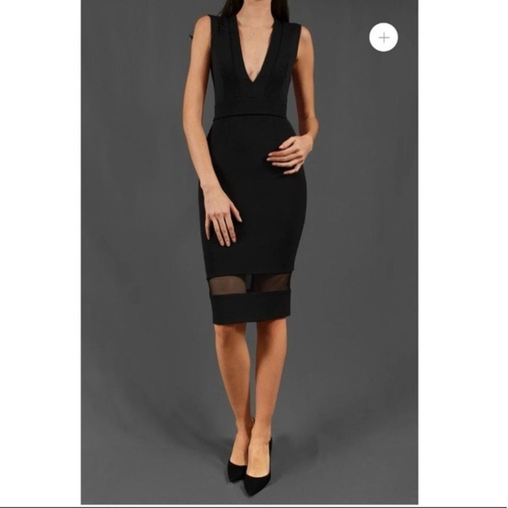 Nicholas Black Midi Dress size 2